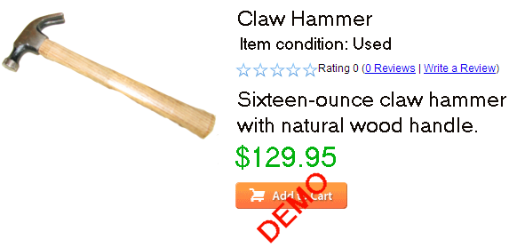 Celebird claw hammer Google Merchant Center product demo