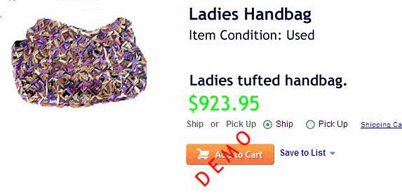 Celebird ladies handbag Google Merchant Center product demo